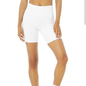 White Alo bike shorts